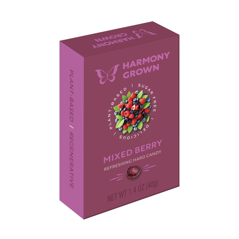 Stevita Harmony Grown Hard Candy, Mixed Berry - 1.4 Oz Shake & Share Box - Sugar Free, Non-Gmo, Keto Friendly - Made In Italy