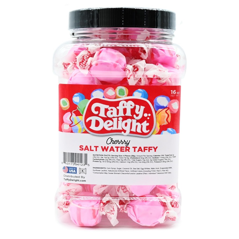 Taffy Delight Salt Water Taffy (16Oz, Cherry)