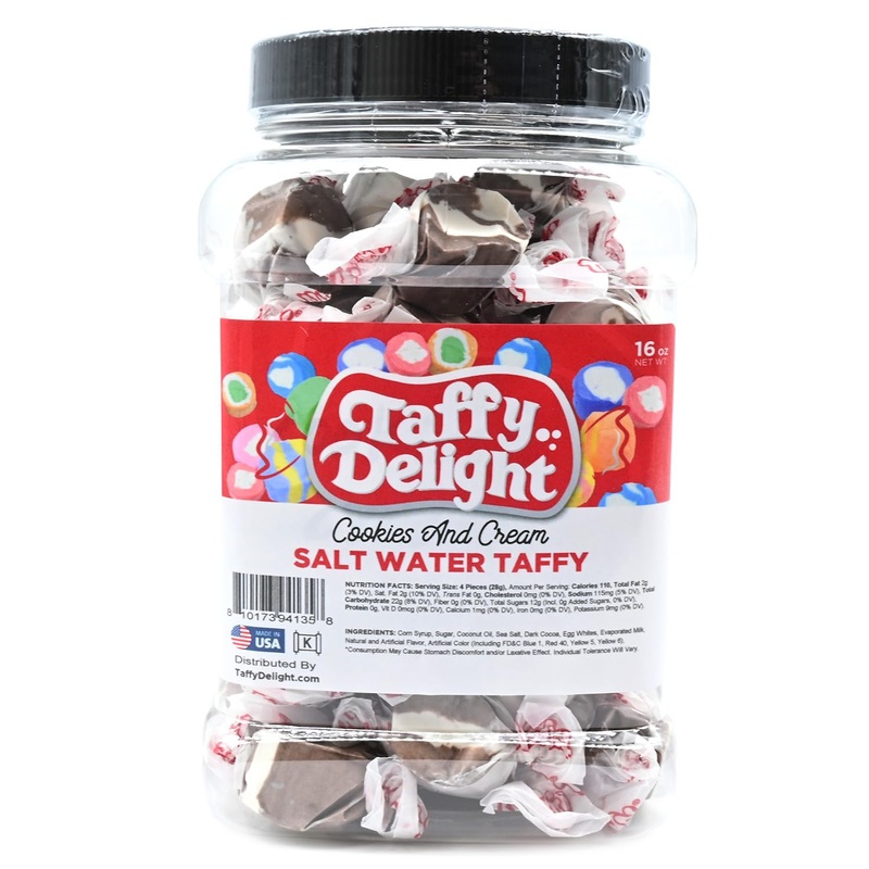Taffy Delight Salt Water Taffy (16Oz, Cookies And Cream)