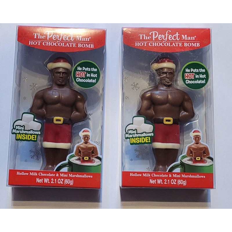 The Perfect Man Hot Chocolate Melting Figure With Marshmallows (2 Pack), Red