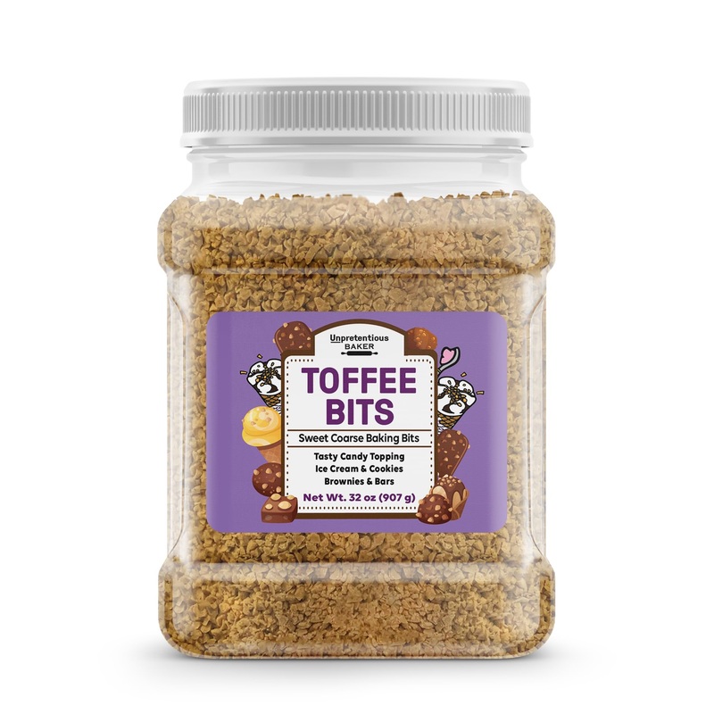 Unpretentious Toffee Bits, 2 Lb, Ice Cream Topping, Baking, Desserts, Contains Almonds