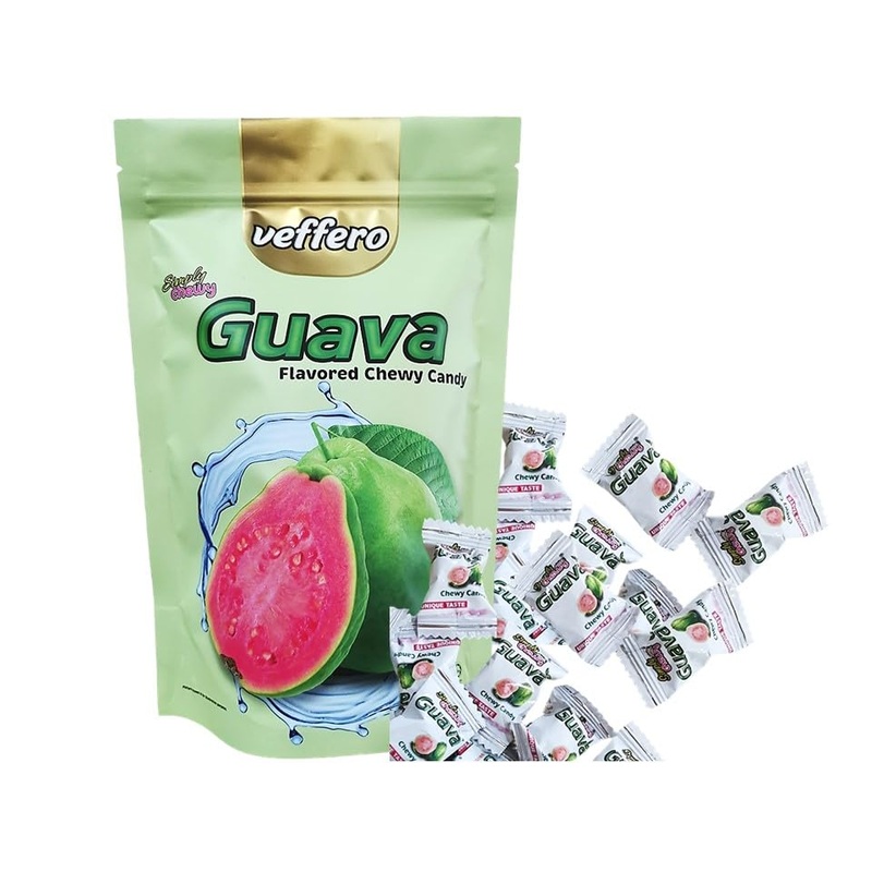 Veffero Simply Chewy Guava Flavored Chewy Candy,192G Individually Wrapped Chewy Candy
