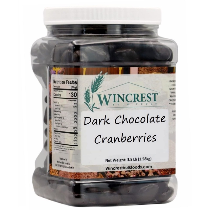 Wincrest Dark Chocolate Covered Cranberries (3.5 Lb Tub)