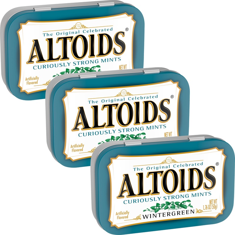 Altoids Wintergreen Curiously Strong Mints, 1.76 Ounce Each (3 Pack, 5.28 Ounce Total)