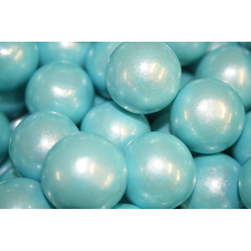 Bayside Candy 1'' Large Gumballs - Colored Gumball Collection - Gumball Machine - Shimmer Powder Blue/Pearl Blue Gumballs 1'' La