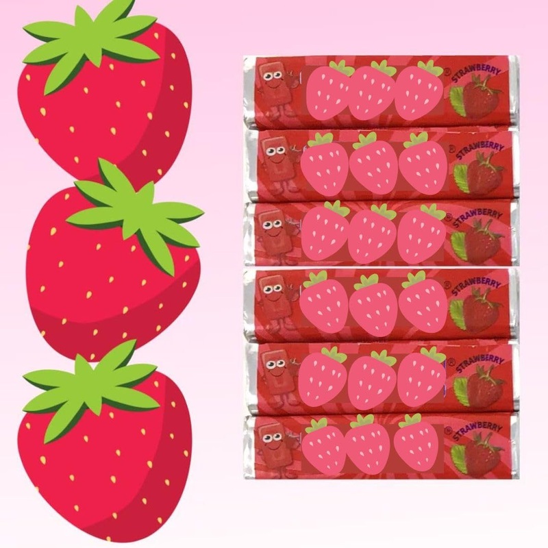 Candy Dispenser Refill Rolls, (25 Count) Choose Your Favorite Flavor! (Strawberry)
