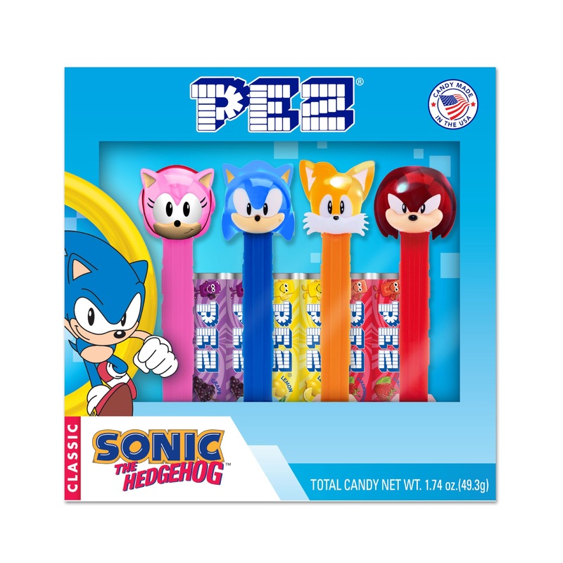 Sonic The Hedgehog Pez Gift Set (Four Pez Dispensers + Six Candy Refills)
