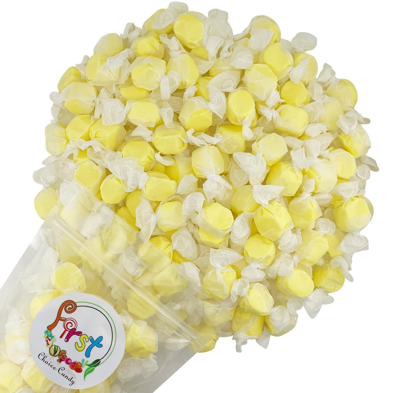 Variety Gourmet Saltwater Taffy (Yellow Lemon, 1 Pound)
