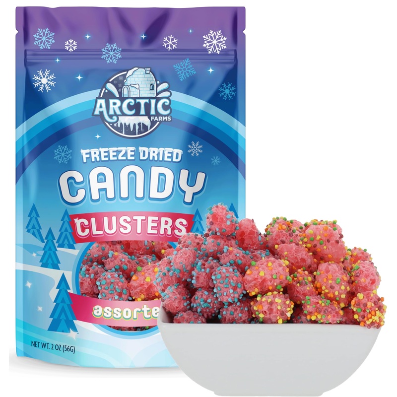 Arctic Farms Freeze Dried Candy Clusters Candies 2Oz Bagged And Boxed (Assorted Flavors)