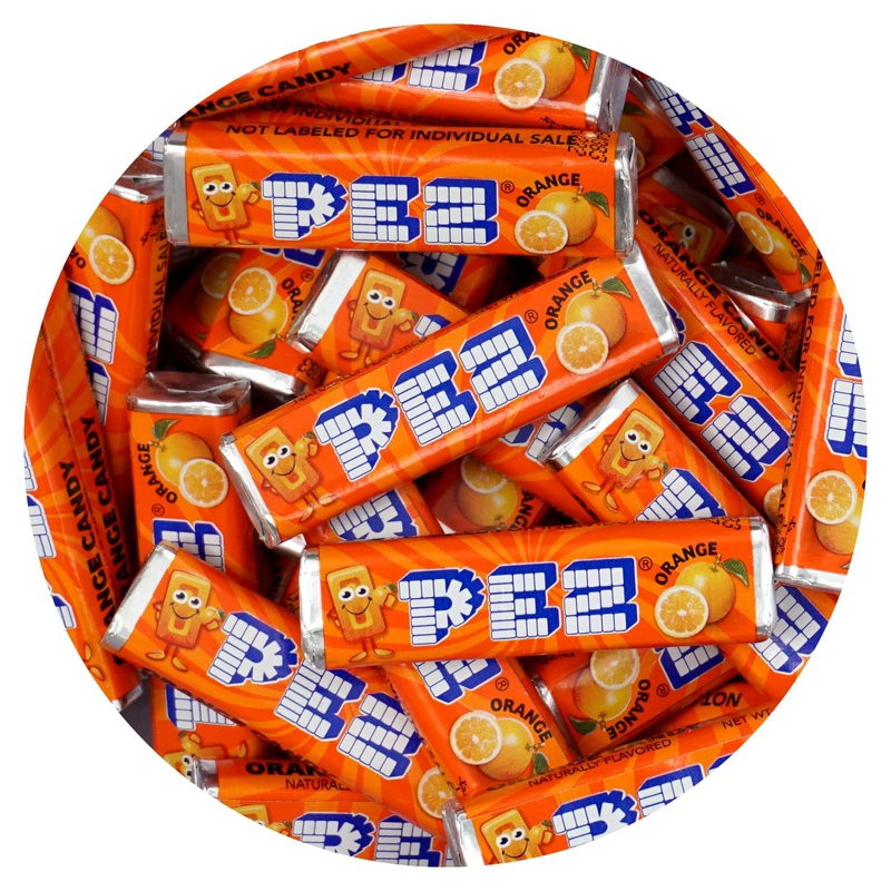 Candy Refills, Orange Flavor, 1 Pound Bulk Bag (Approx. 40 Pieces), Candy Wrapped