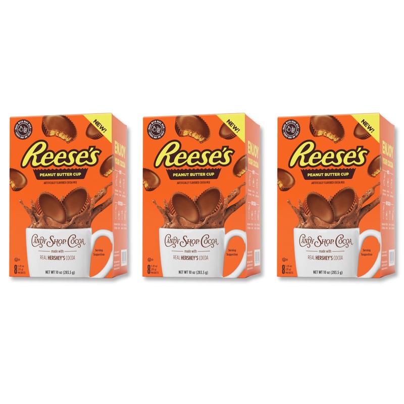 Candy Shop Cocoa Reese'S Peanut Butter Cup Cocoa Mix, Hot Chocolate, Make Hot Or Iced Cocoa, Made With Real Milk, Gluten Free, 1