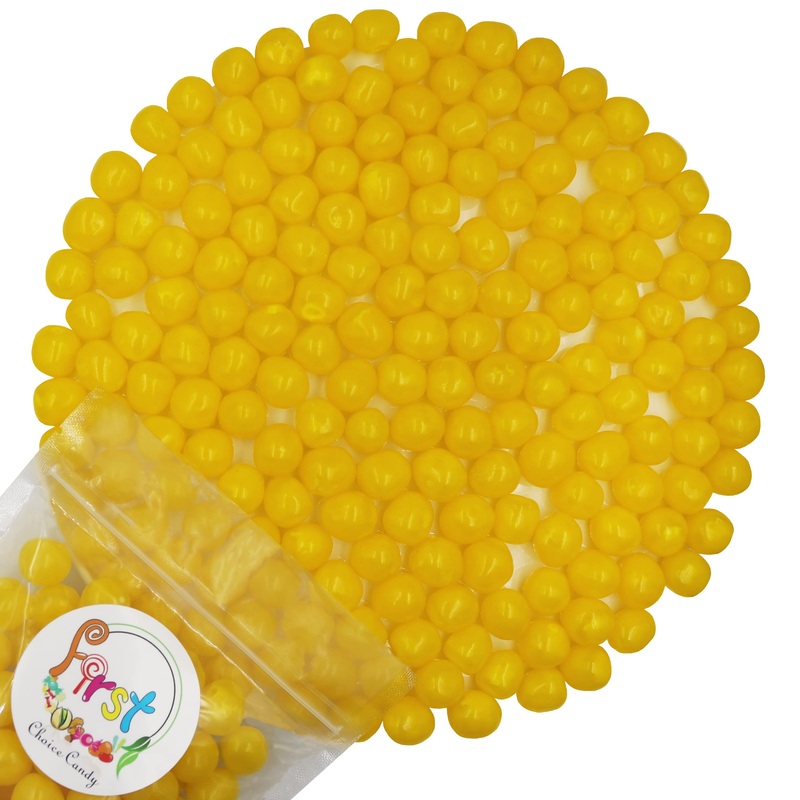 Sour Chewy Fruit Candy Balls (Yellow Lemon, 5 Pound)
