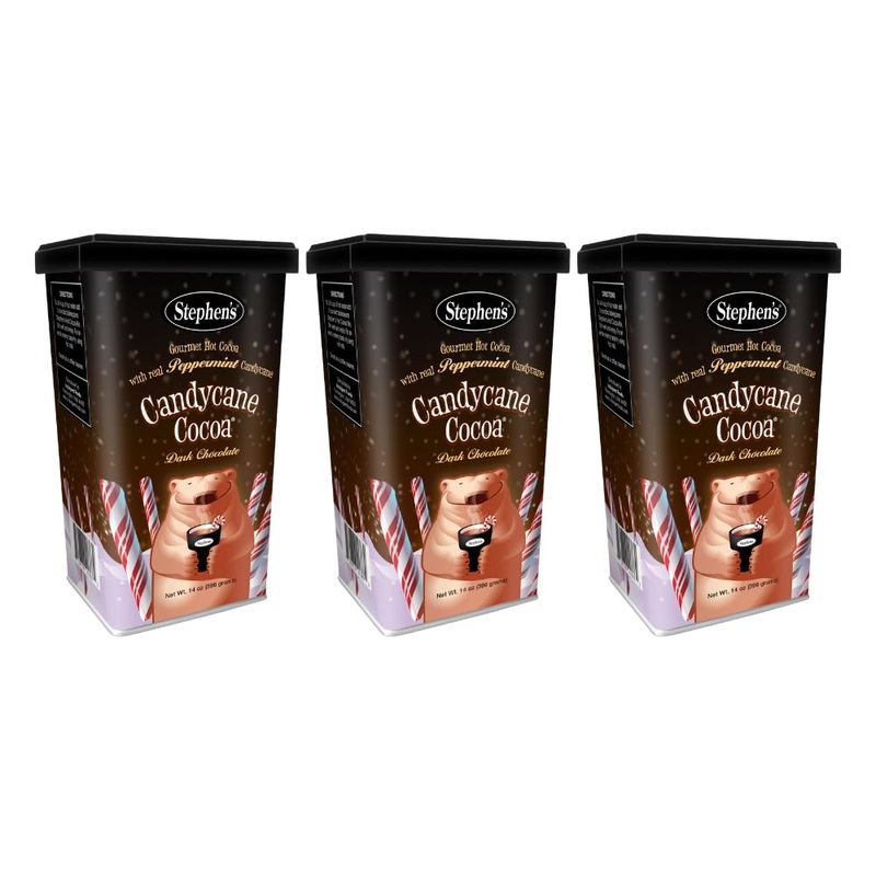 Stephen'S Gourmet Hot Cocoa, Candycane Cocoa Dark, 14 Oz (Pack Of 3)