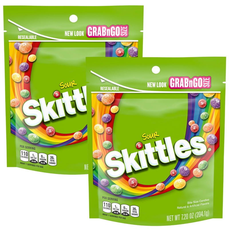 The Hampton Sourskittles Bite Size Candies, 7.2 Ounce Bag (Pack Of 2), Grab N Go