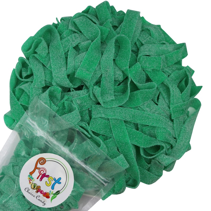 Variety Color Sour Gummy Belts (Green Apple, 1.5 Lb)