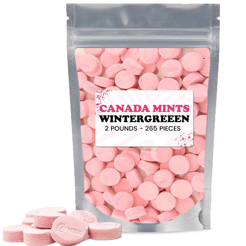 Wintergreen Mints-Canada Mints, Pink Mint, Wintergreen Candy, Canada Candy, Canadian Mint-2Lb