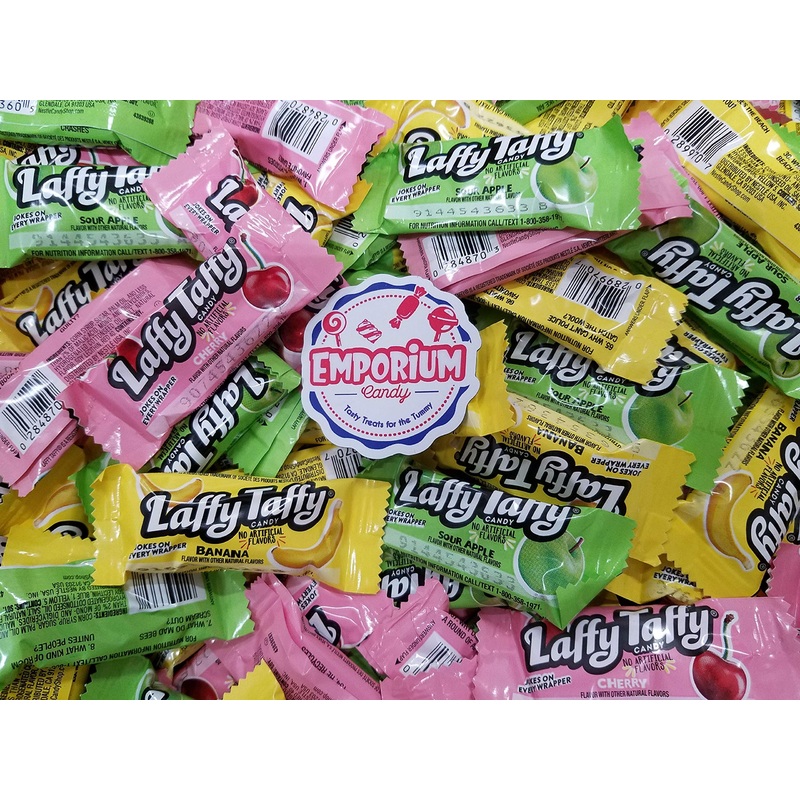 Cherry Banana Sour Apple Taffy - 2 Lbs Of Fresh Delicious Assorted Bulk Wrapped Candy