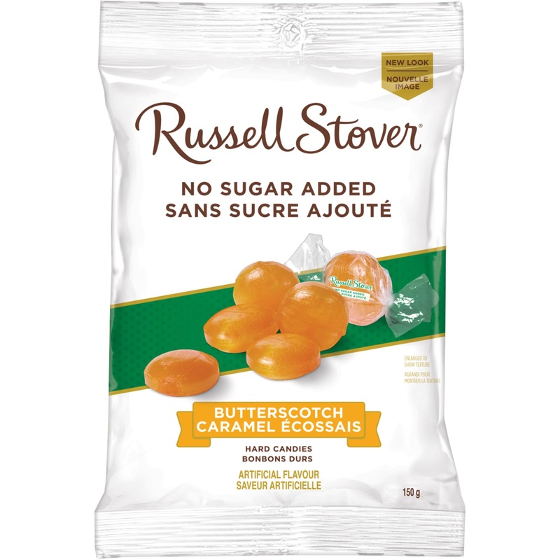 Russell Stover, Butterscotch No Sugar Added Hard Candies, Bag, 150G/5.3Oz., (Imported From Canada)