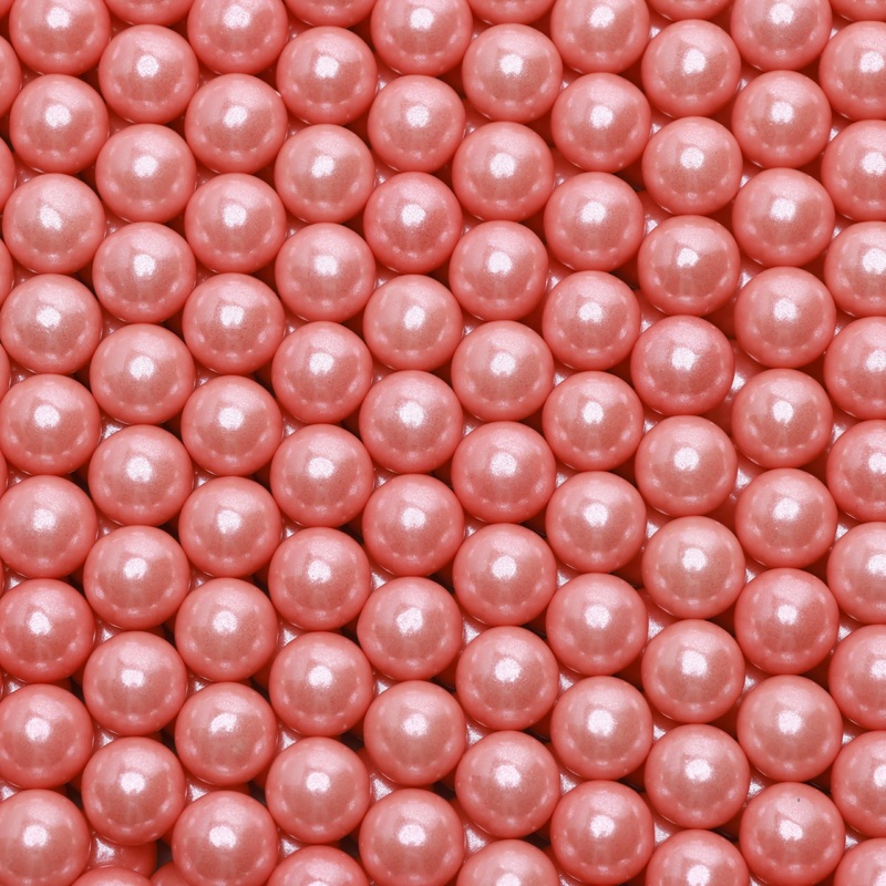 Shimmer Gumballs - Strawberry Bubble Gum For Kids - Pearl Pink Candy 3.5 Oz Chewing Gum - Nostalgic Valentines Candy For Party F