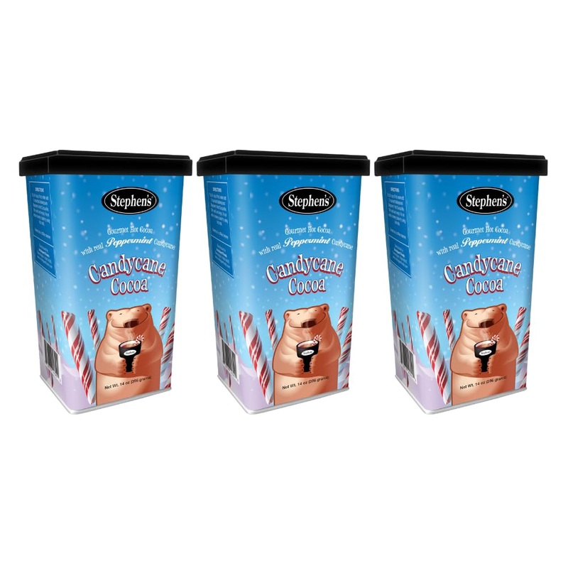Stephen'S Gourmet Hot Cocoa, Candycane Cocoa Milk, 14 Oz (Pack Of 3)