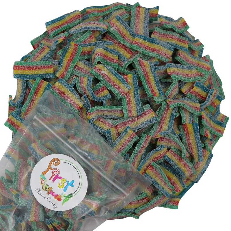 Variety Color Sour Gummy Belts (Mini Rainbow Bites, 1.5 Lb)