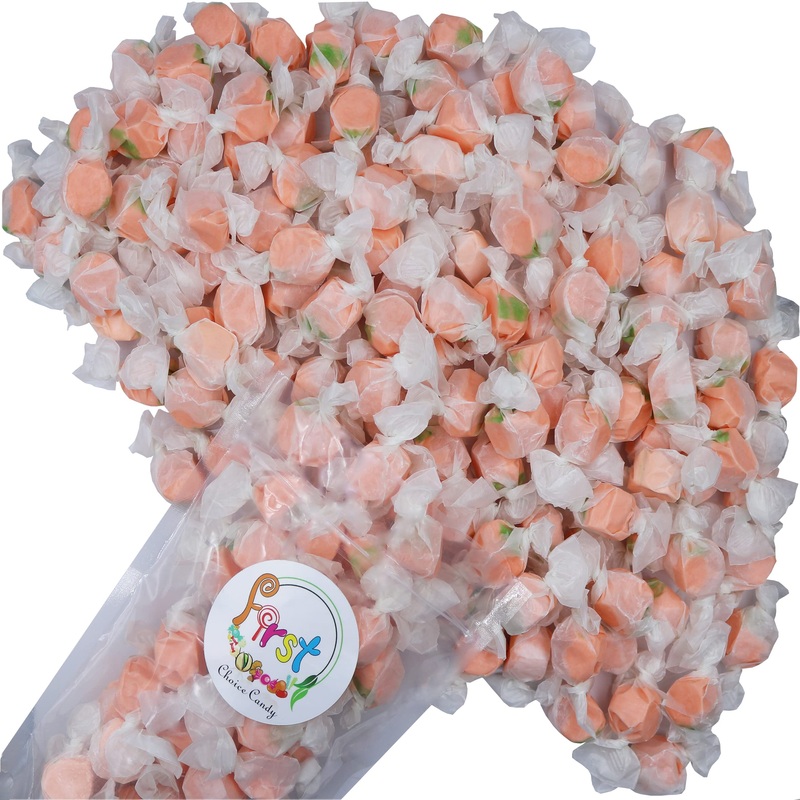 Variety Gourmet Saltwater Taffy (Peach, 1 Pound)