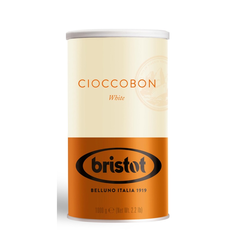 Bristot Cioccobon White Hot Chocolate Mix - Premium Italian Drinking Chocolate - 2.2 Lbs (1Kg)