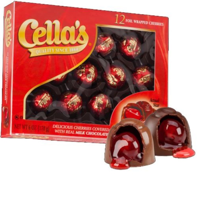 Cella's Foil Wrapped Milk Chocolate Covered Cherries - 6-oz. Box