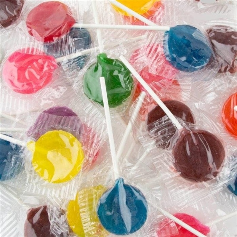 Classic Lollipops 1Lb Bulk Bag - About 40 Candy Suckers On A Stick - Assorted Fruit Flavors - By Snackadilly