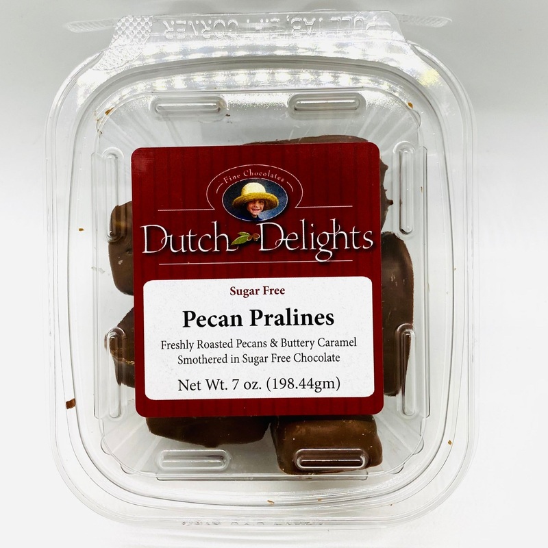 Dutch Delight Sugar Free Pecan Pralines 7 oz. Tub