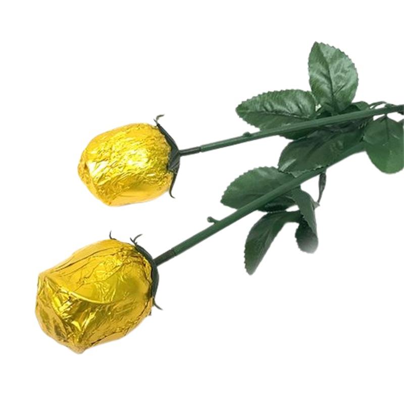 Gold Foiled Belgian Chocolate Color Splash Roses