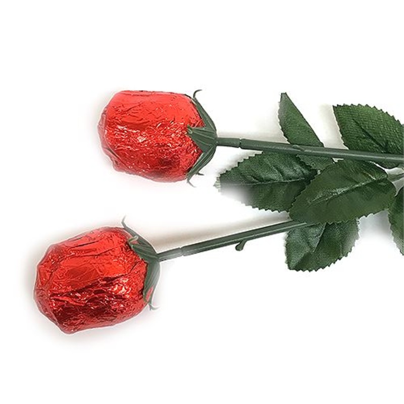 Red Foiled Belgian Chocolate Color Splash Roses