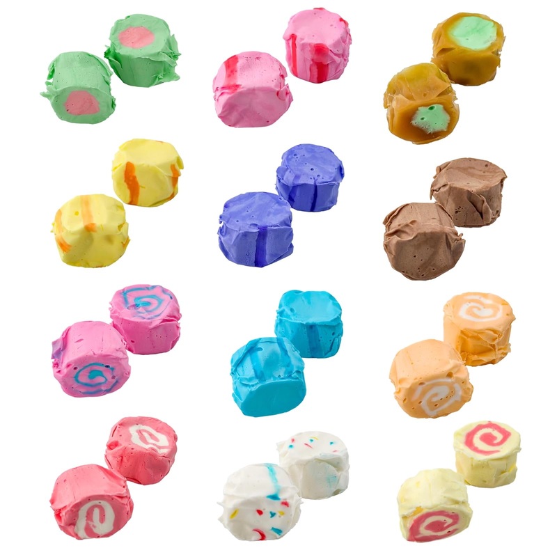 Snack Attack Salt Water Taffy Individually Wrapped Bulk 10Lb Bag - Chewy Saltwater Taffy Candy, Assorted Coastal Flavors | Glute