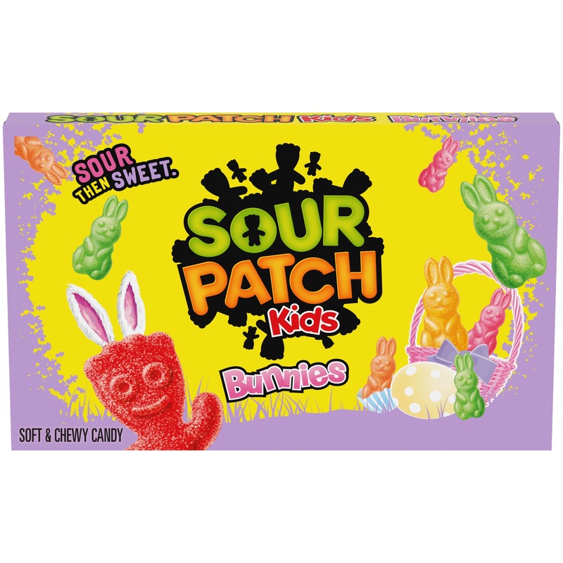 Sour Patch Kids Bunnies Soft & Chewy Easter Candy, 3.1 Oz