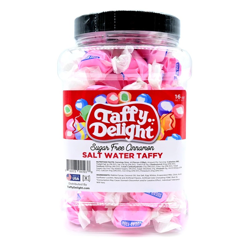 Taffy Delight Salt Water Taffy (16Oz, Sugarfree Cinnamon)