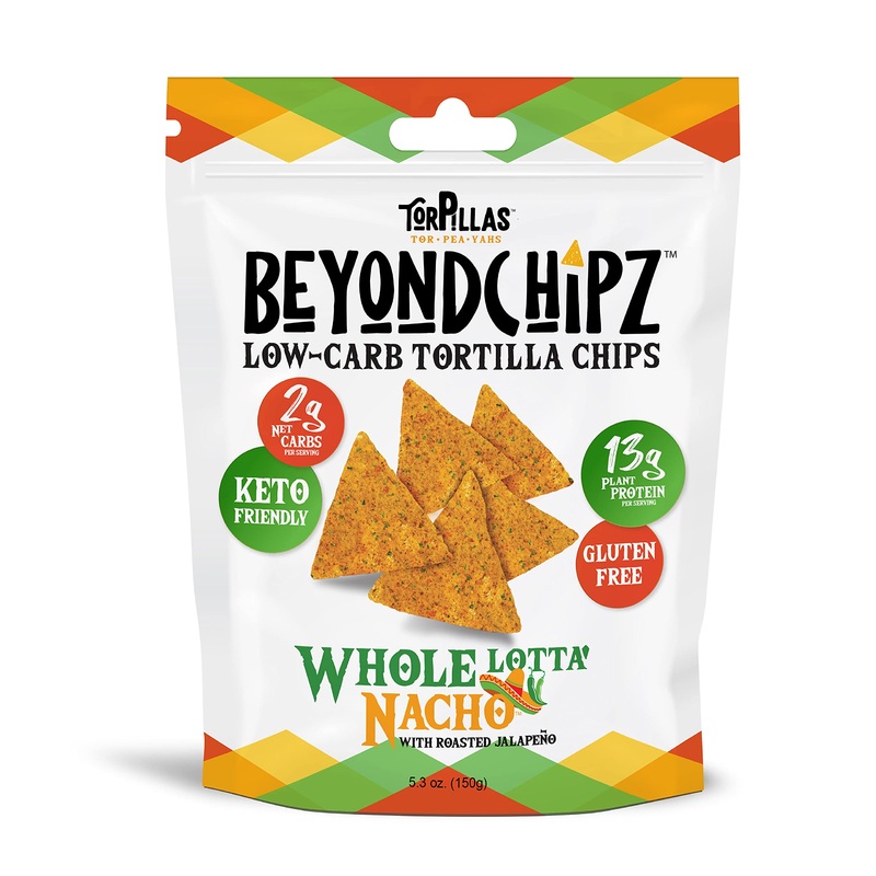 Beyondchipz Low Carb Tortilla Chips, Whole Lotta' Nacho, Keto Friendly, Gluten Free, One 5.3Oz Bag