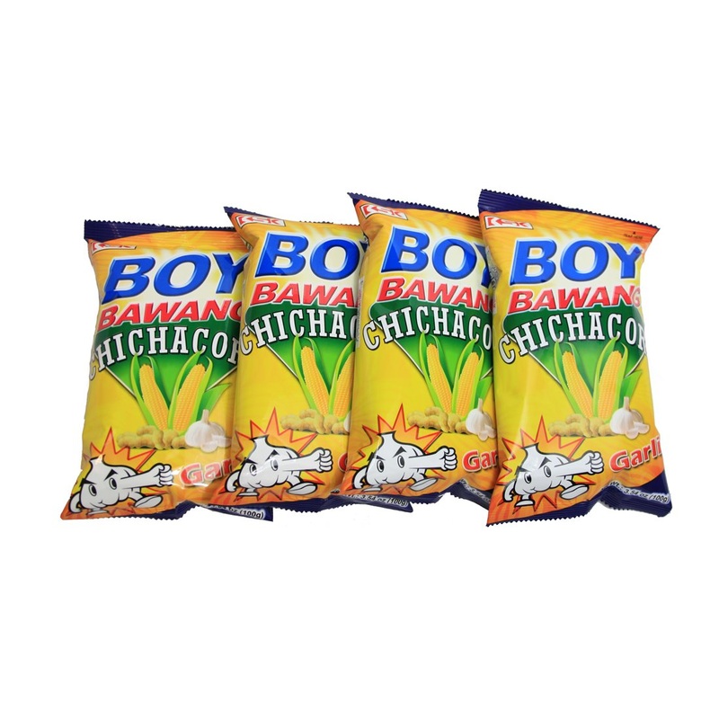 Boy Bawang Chichacorn - Cornic Garlic Flavor - 4 Pack