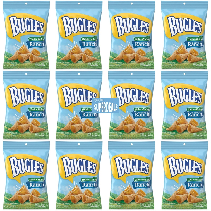 Bugles, Ranch,Crispy Corn Snack, 1.5 Oz Pack Of 12 Bundled By Superdeals With Mystery Gift