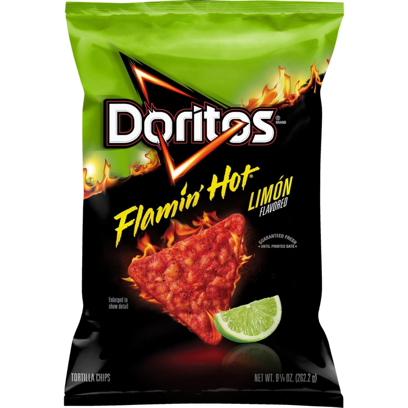 Doritos Tortilla Chips Flamin' Hot Limon Cheddar Cheese, 9.25 Oz