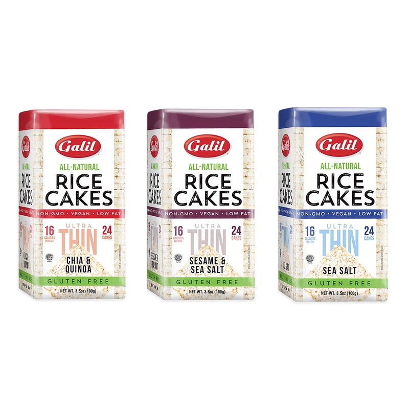 Galil Ultra-Thin Rice Cake Variety Pack Of 3 - Sea Salt, Chia & Quinoa, & Sesame & Sea Salt | All-Natural, Non-Gmo, Low Fat Snac
