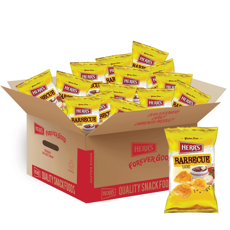 Herr'S Barbecue Potato Chips, 2.75 Ounce (Pack Of 24 Bags) - Smoky Bbq Chips With Classic Flavor - Great For Snacking Anytime