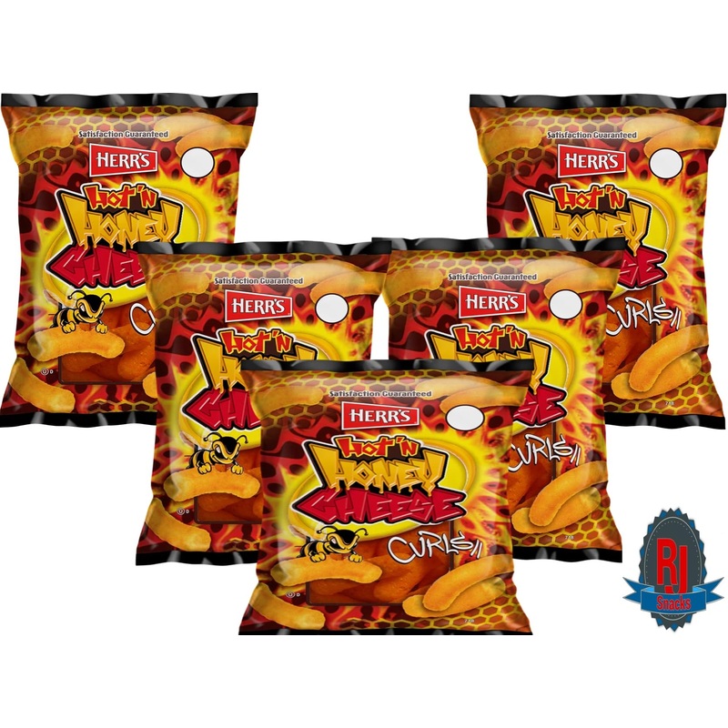 Herrs Potato Chips & Cheese Curls -,1Oz (Curated By Rj Snacks Value Pack) (Hot & Honey Cheese Curls)