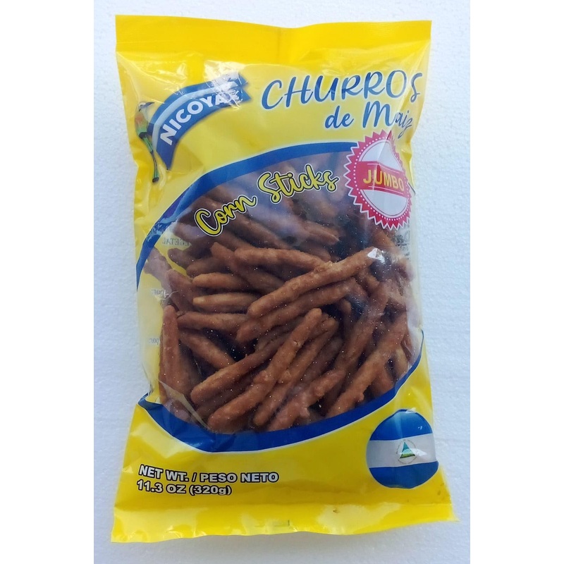 Nicoya Corn Sticks Churros De Maiz, Jumbo Size, 11.3 Oz (320G) Nicaragua Pack Of 1