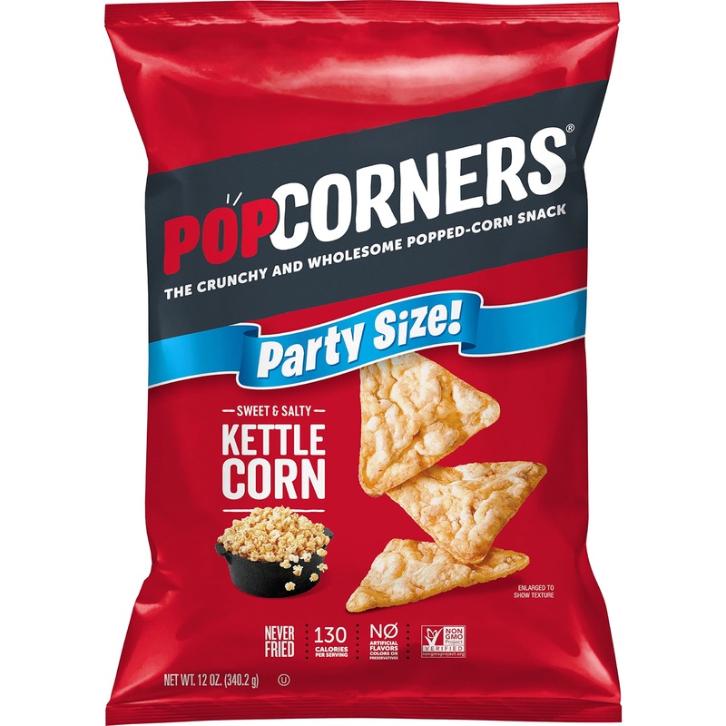 Popcorners Popped Corn Snacks Kettle Corn, 12 Oz