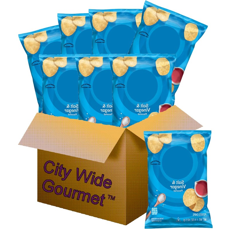Salt & Vinegar Flavored Potato Chips, 1.5 Ounce (Pack Of 8) Bundled By City Wide Gourmet