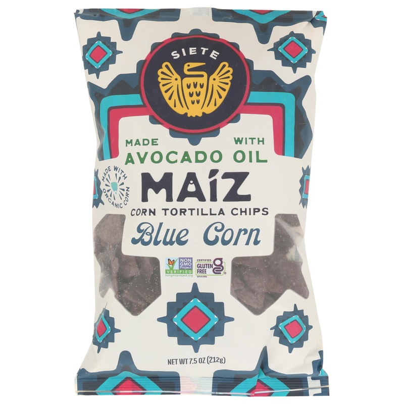 Siete Maiz Blue Corn Tortilla Chips 7.5 Oz