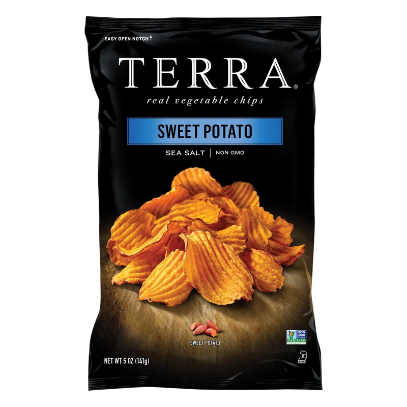 Terra Sweet Potato Chips, Crinkle Chips With Sea Salt, 5 Oz Bag (Pack Of 6)