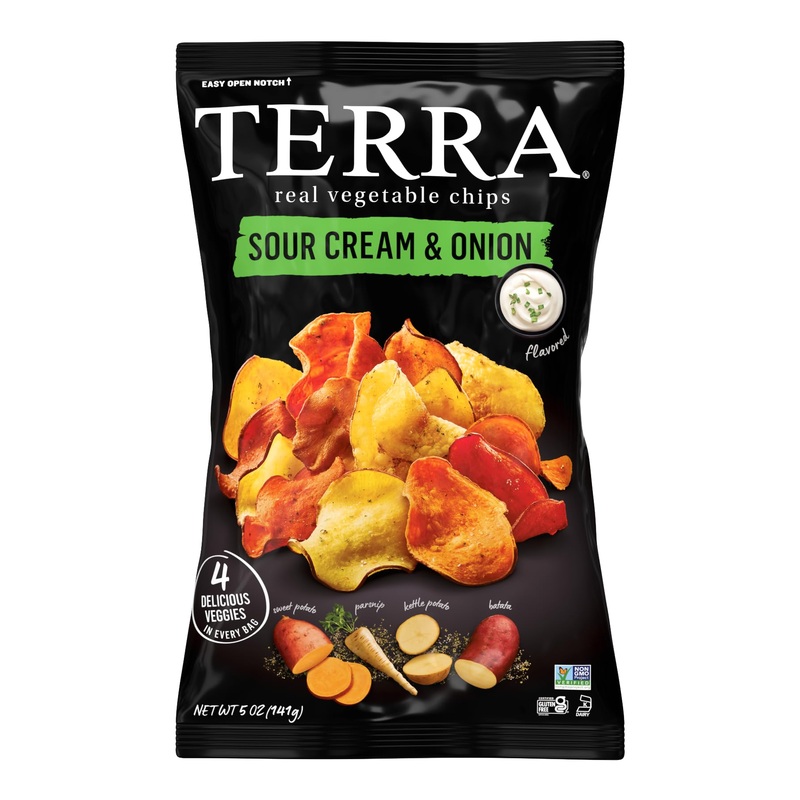 Terra Vegetable Chips, Sour Cream & Onion, 5 Oz (Pack Of 6)