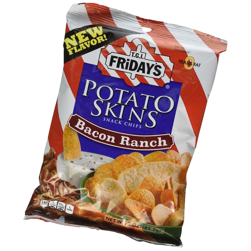 Tgi Fridays Bacon Ranch Potato Skin Chips, 3 Ounce -- 6 Per Case.