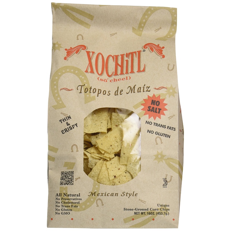 Xochitl Mexican Style Tortilla Chips, No Salt, 16 Oz
